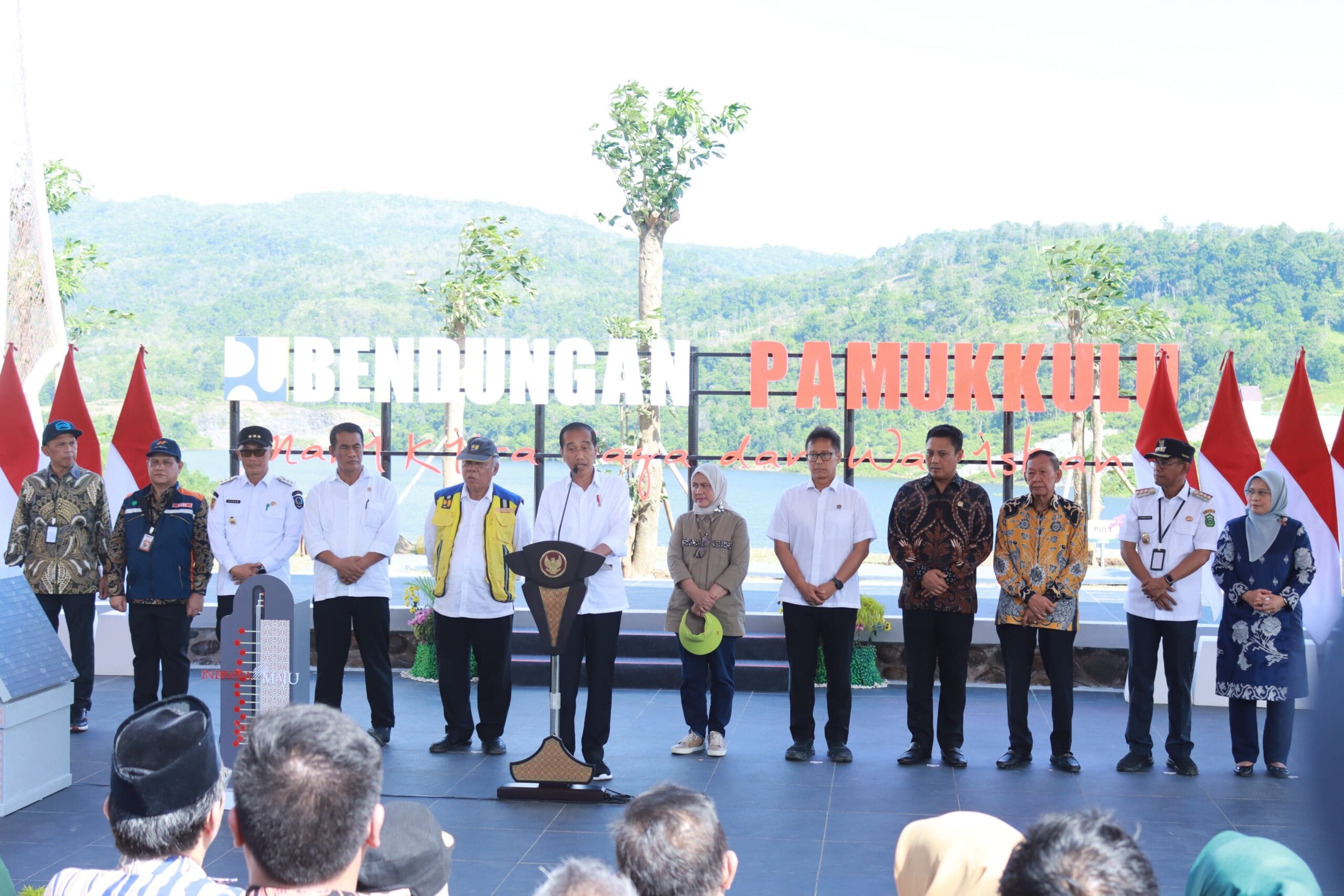 Bendungan Pamukkulu Diresmikan, Pj. Bupati Takalar Dampingi Presiden Jokowi