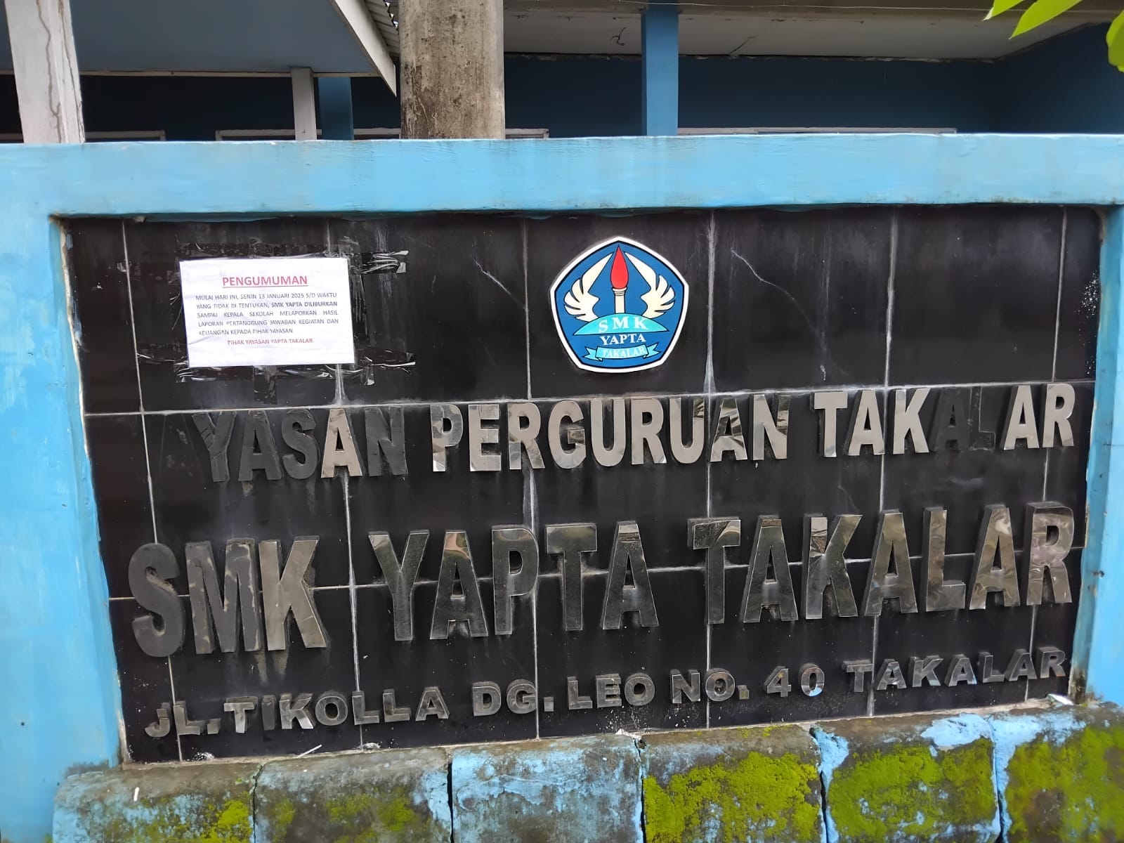 Foto: Papan Nama SMK Yapta Takalar