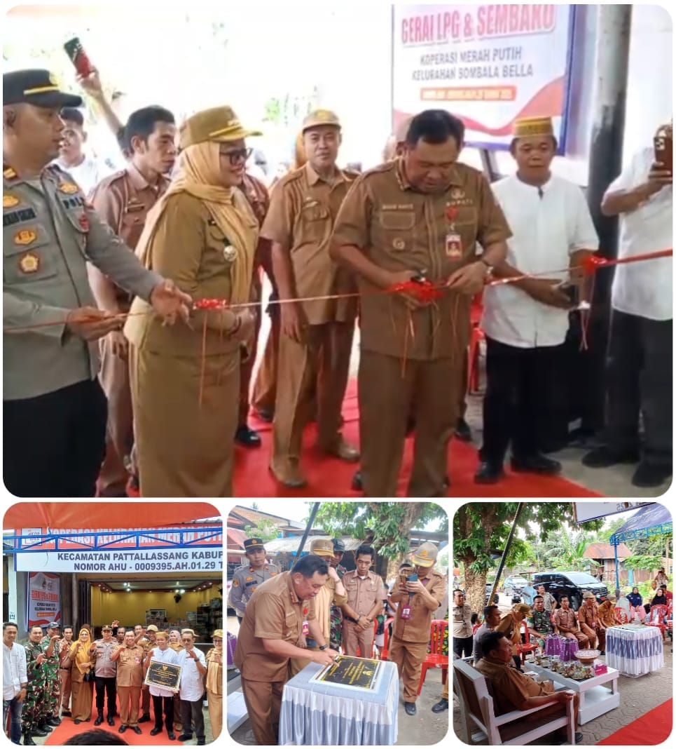 Bupati Daeng Manye Resmikan Koperasi Merah Putih di Kelurahan Sombala Bella