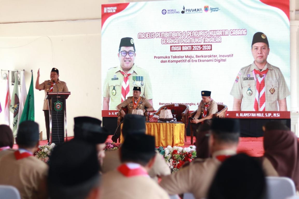 Usai Dilantik Sebagai Ketua Mabicab, Bupati Takalar Tegaskan Komitmen Kuatkan Pembinaan Karakter Pramuka