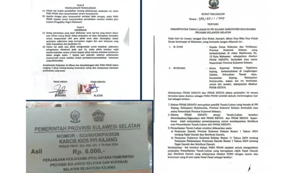 Karcis Logo Pemprov Sulsel di PPI Kajang Tanpa Stempel