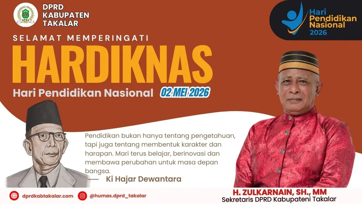 Selamat Hardiknas -Sekwan DPRD Takalae - Suaraselatan