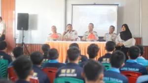 Suasana sosialisasi pemenuhan hak warga binaan yang digelar oleh Lapas Takalar bersama pemateri dari Kanwil Kemenkumham Sulsel.