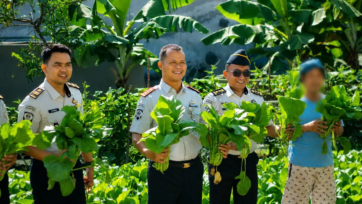 Panen 14 Kilogram Sawi, Lapas Takalar Tunjukkan Hasil Program Pembinaan