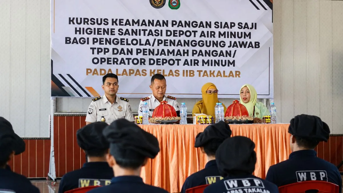 Perkuat Standar Higiene Pengolahan Makanan, Lapas Takalar Gelar Pelatihan bagi Petugas dan Warga Binaan