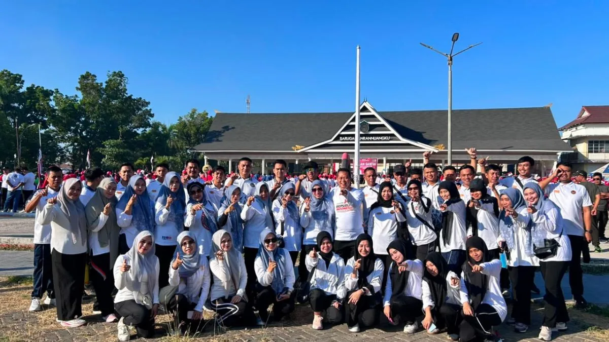 Perkuat Sinergi dengan Pemda, Lapas Takalar Ikuti Jalan Santai Semarak HUT ke-81 RI