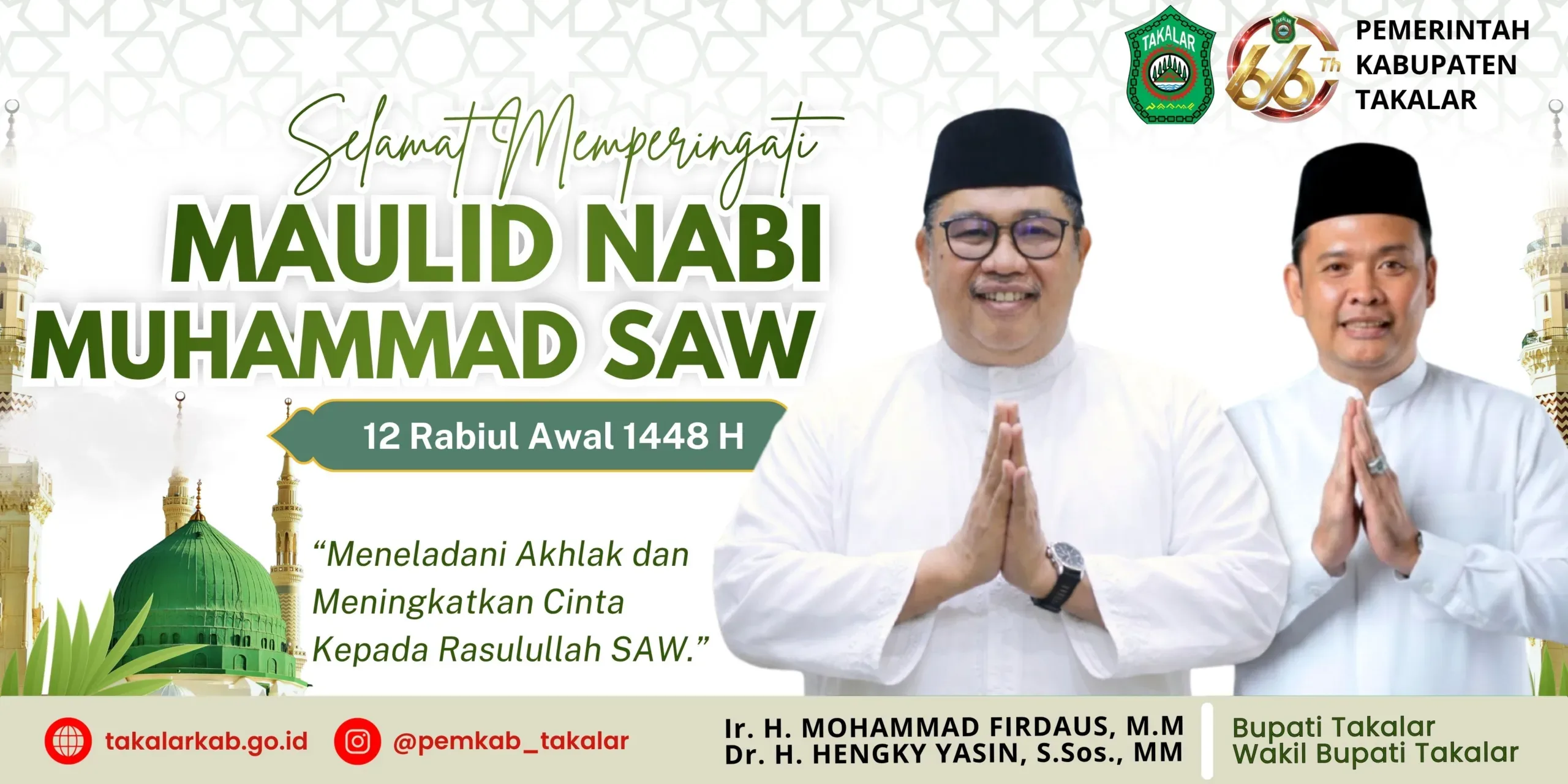 Selamat Memperingati Maulid Nabi Muhammad SAW - Bupati dan Wakil Bupati Takalar - Suaraselatan Selamat Memperingati Maulid Nabi Muhammad SAW - Bupati dan Wakil Bupati Takalar - Suaraselatan