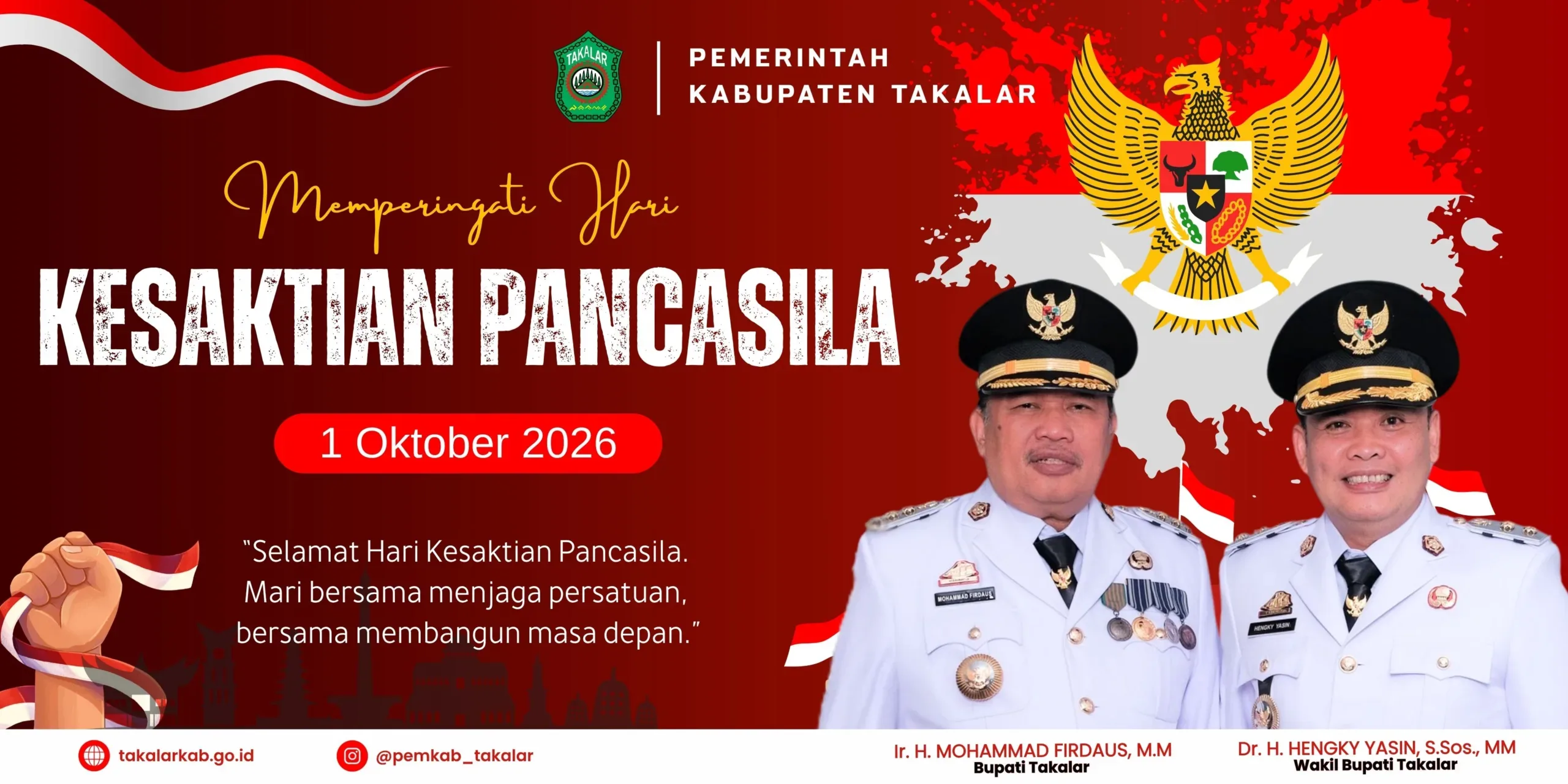 Hari Kesaktian Pancasila - Bupati dan Wakil Bupati Takalar - Suaraselatan