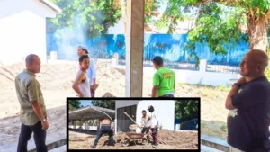 Meski WFH, Sekwan Takalar Pimpin Kerja Bakti Bersihkan Halaman Gedung DPRD Sekwan DPRD Takalar H. Zulkarnain pimpin aksi kerja bakti pembersihan halaman Gedung DPRD Takalar.