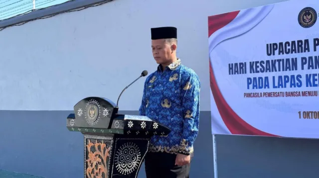 Upacara Hari Kesaktian Pancasila, Kalapas Andi Gunawan Ajak Jajaran Refleksikan Nilai Kebangsaan