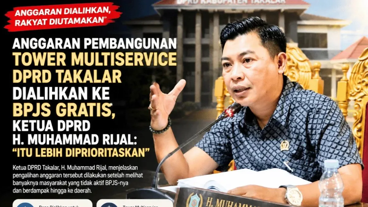 Utamakan Layanan Kesehatan Warga, DPRD Takalar Alihkan Anggaran Tower Multiservice ke BPJS Gratis Infografis pengalihan anggaran pembangunan Tower Multiservice DPRD Takalar ke BPJS Kesehatan gratis
